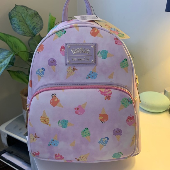 Loungefly Handbags - SOLD!! Pastel Pink/Lilac Pokémon Loungefly backpack